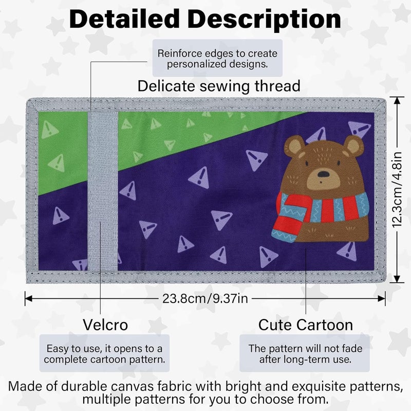 Jonyee Kids Wallet for Boys Girls 3-14, RFID Trifold Novelty Wallet with Zipper and Key Chain, Outdoor Purse with Coin Pocket and ID Window, Card Holders for Toddler Children Gifts -Bear Brown - Image 2